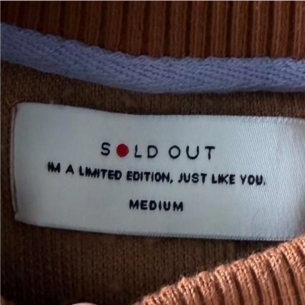 Sold Out Warm Brown Crew Neck Sweater - Picture 2 of 4